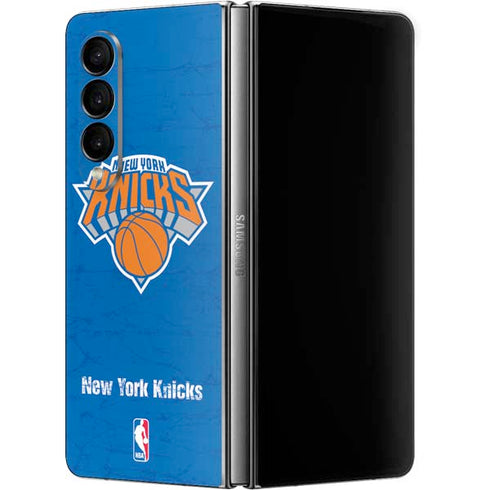 NBA New York Knicks Distressed Galaxy Z Fold4 5G Skin